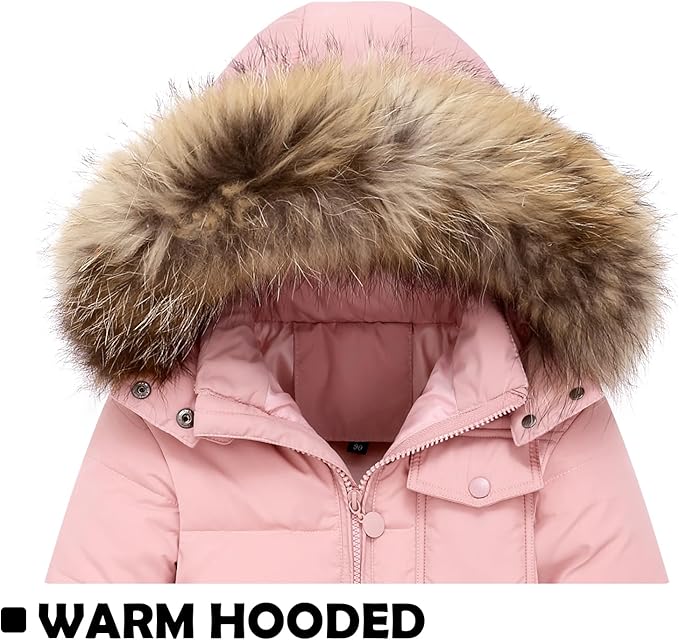 Baby Girl Winter Snowsuit Coat Boy Fur Snow Pants Bib Jacket For Toddler Clothes-CubbioJoy