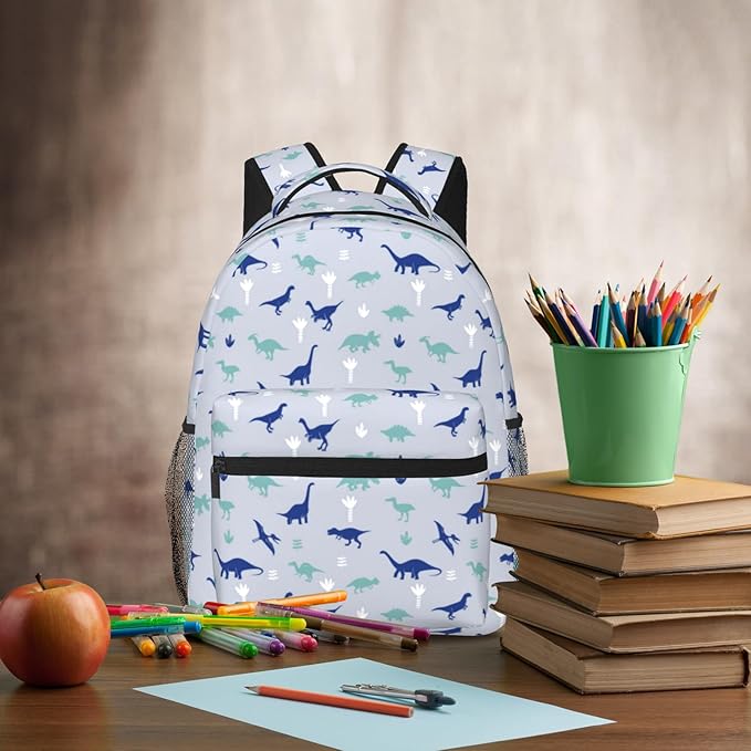 Dinosaur Backpack for Kids Boys Girls, Lightweight School Bookbag with Multiple Compartments, Simple Modern Waterproof Durable Kids' Backpack for Age 5-12, for School & Outdoor Activities-CubbioJoy