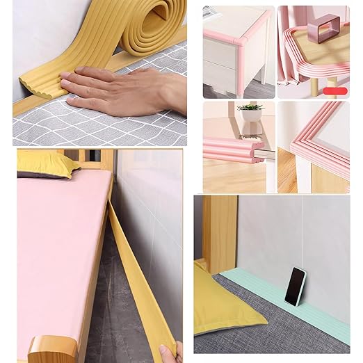 Bunk Bed Ladder Pads,Traction Treads for Stair Steps,Soft Extra-Wide Edge Protector,Self-Adhesive Bunk Bed Ladder Cover Foam Padding,Furniture 16.5 Ft Light Green-CubbioJoy