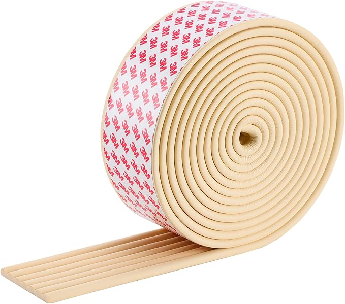 Corner Protector for Baby, Widen Edge Protector with Adhesive Backing, Baby Proofing Edge Corner Protectors Self Adhesive Furniture Corner Guard Bumper for Table, Desk, Fireplace (White, 16.4ft)-CubbioJoy