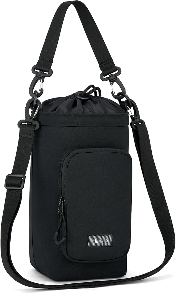 Insulated Water Bottle Carrier Bag with Strap Phone Pocket for 25/32/40/64 oz Tumbler Cup, Water Bottle Holder-CubbioJoy