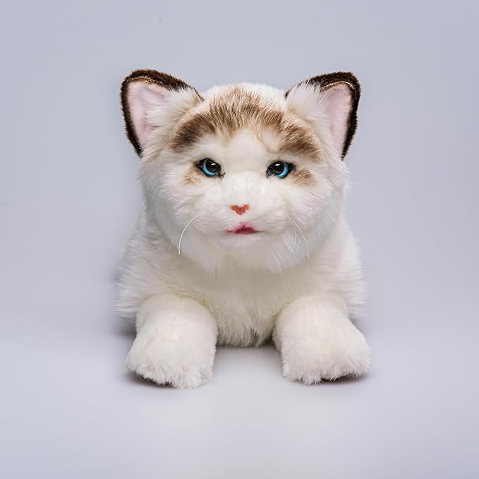 Blinks, Meows & Purrs Realistic Stuffed Cat Interactive Companion Robot Pets 14"-CubbioJoy