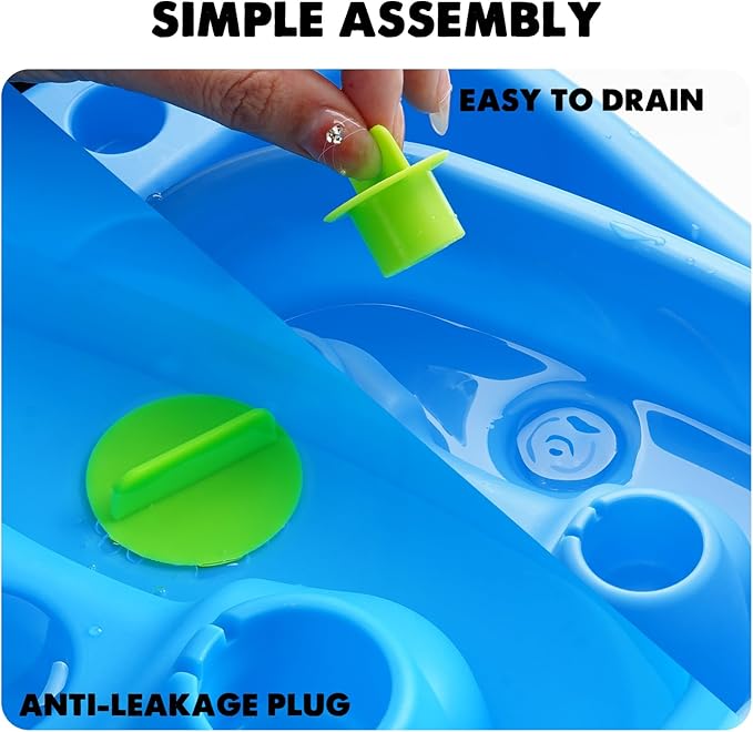 CozyBomB™ Water Table for Toddlers 3-5 | Outdoor Toys Water Play Table, Magnetic Fishing Toy Game, Summer Splash Pond Showers Sand Activity, Sensory Party Birthday Gift Kids Ages 4-8 9-12 (5-Tiers)-CubbioJoy