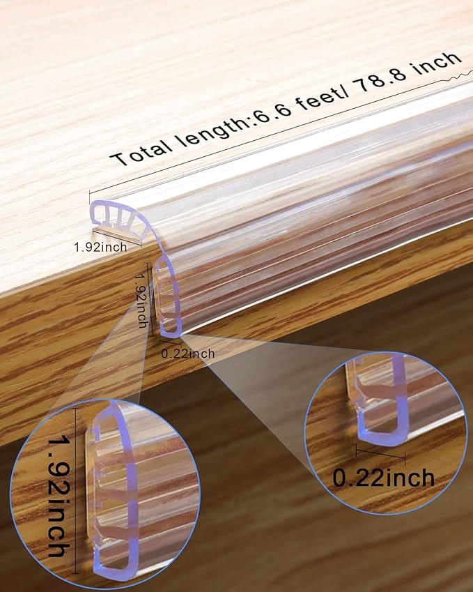 Baby Proofing,32.8ft(10M) Silicone Soft Corner Protectors with Pre-Taped Strong Adhesive, Edge Protectors for Sharp Corners of Cabinets, Tables-CubbioJoy