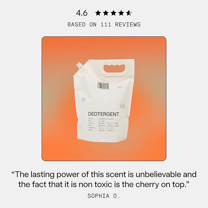 DedCool Liquid Laundry Dedtergent | 01 Taunt | Luxurious Long-Lasting Signature Scent Detergent | Effective Stain Removal | Infused with Natural Essential Oils | Non-Toxic | 120 Washes | 64 fl oz-CubbioJoy