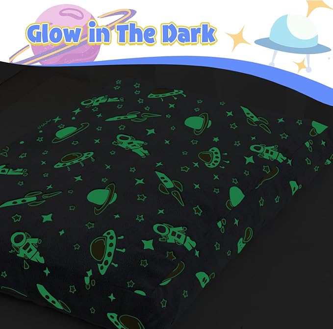 COMAX Kids Bean Bag Chair Turn into Beanbag Bed, Toddler Bean Chair for Girl Boy Sleeping, Lazy Children Bean Bags with Filler, Convertible Child Floor Mattress, Blue Universe-CubbioJoy