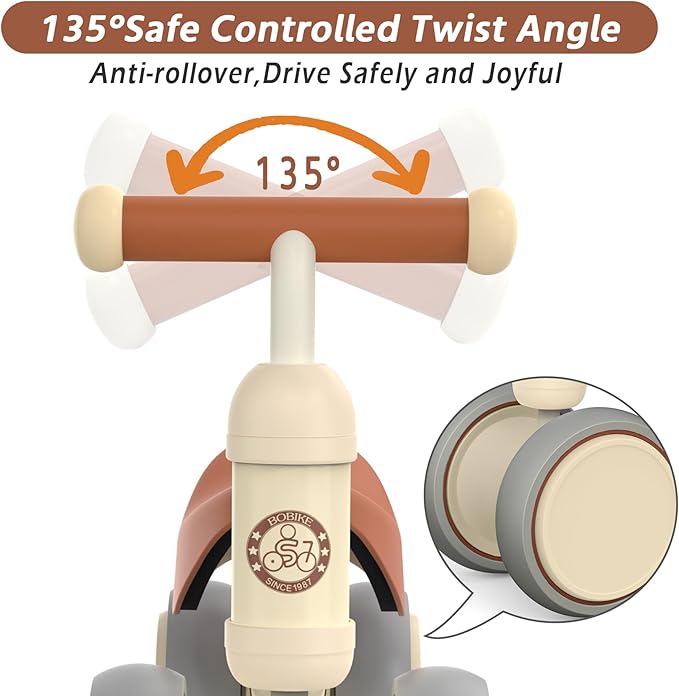 Baby Balance Bike Toys for 12-36 Months Kids Toy Boy and Girls Gifts Toddler Best First Birthday Gift Children Walker No Pedal Infant 4 Wheels Bicycle (Classic, White)-CubbioJoy