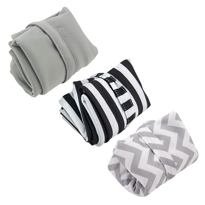 ALVABABY 3pcs Baby Cloth Diaper Wet Dry Bags Waterproof Reusable with Two Pockets Travel Beach Pool Daycare Soiled Baby Items Yoga Gym Bag for Swimsuits or Wet Clothes M Size 3L-ZM01-CubbioJoy