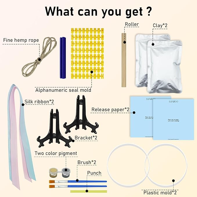 Baby Hand & Footprint Keepsake Kit - Personalized Handprint Footprint Ornament for Newborn Babies, New Mom Gifts, Baby Shower & Registry, Nursery Picture Frame, Pet Paw Print Ornament-CubbioJoy