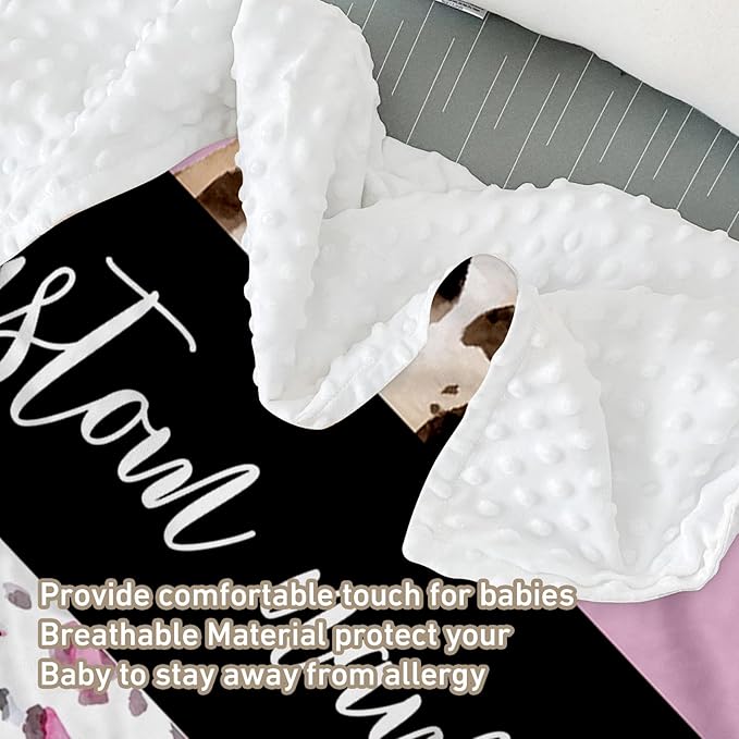 Custom Name Crib Bedding Set - Pink Leopard Theme, Personalized Nursery Bedding 3-Piece Set– Soft Blanket, Fitted Sheet, Changing Pad Cover – for Newborns Girls Nursery Gifts-CubbioJoy