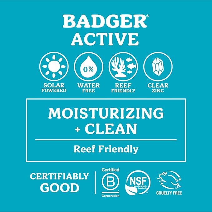 Badger Mineral Sunscreen Face Stick SPF 35, 97% Organic Unscented Zinc Oxide Travel Sunscreen, Coral Reef Safe Travel Size Stick, .65 oz-CubbioJoy