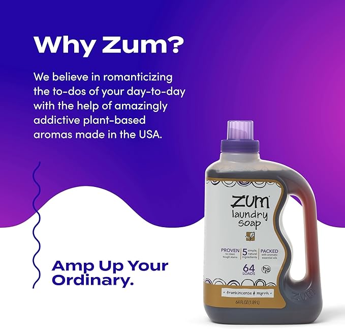 Indigo Wild Zum Clean Laundry Soap - Plant-Based Liquid Laundry Soap - Contains Baking Soda, Essential Oils & Saponified Coconut Oil - Sweet Orange Scent - 64 fl oz-CubbioJoy