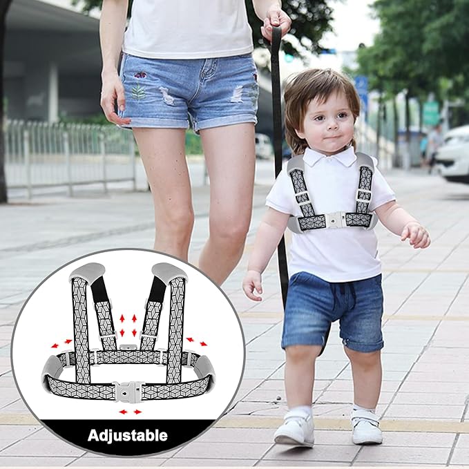 Accmor Toddler Harness Leash, Reflective Kid Harness with Anti Lost Wrist Link, Child Walking Harness Kids Leash Wristband Belt with Lock for Baby Boys Girls to Outdoor Travel-CubbioJoy