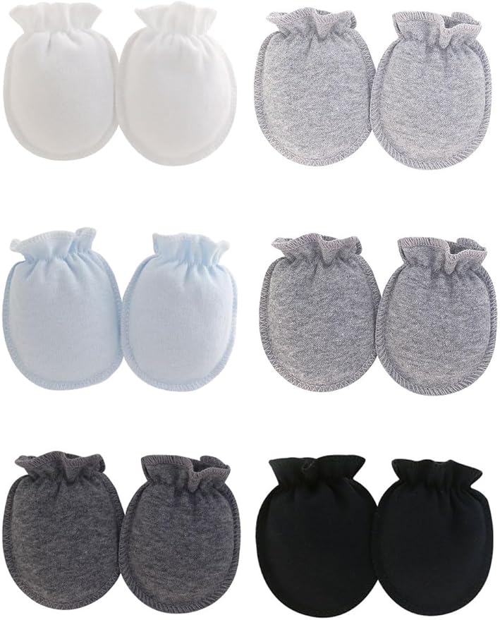 Cute Baby Mittens Newborn, No Scratch Baby Boy Mittens, Baby Girl Hat Gloves for Toddlers, Infant, Newborn-CubbioJoy