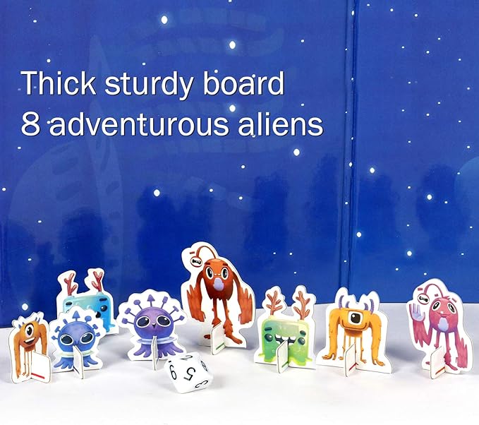 Cloud Hoppers Addition and Subtraction Game - Fun Math Board Game for 6-8 Year Olds, Easy to Play Educational Game for Kids at Home, Perfect STEM Toy Gift for Girls & Boys, Grade 1 & Up-CubbioJoy