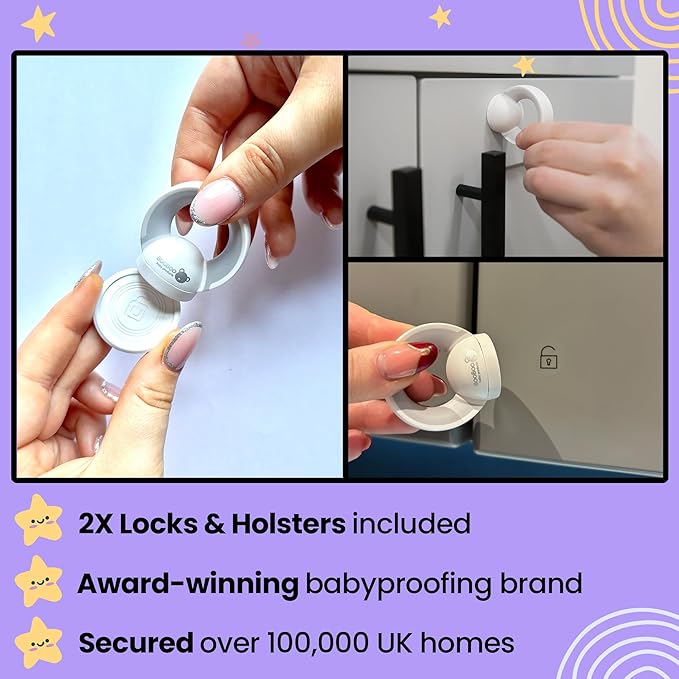 Booboo® x2 Spare Replacement Magnetic Keys Child Safety Locks for Children, Baby Proofing Your Home Cabinets and Drawers with Extra Magnet Keys (2 Pack)-CubbioJoy