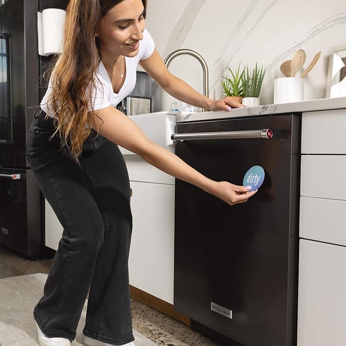 Dirty Clean Dishwasher Magnet - Essential Home Kitchen Gadget with Bold Visibility - Water Resistant & Universal Dishwasher Magnet Clean Dirty Sign for All Dish Washers-CubbioJoy
