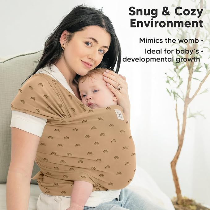 KeaBabies Baby Wrap Carrier - All in 1 Original Baby Carrier Newborn to Toddler Sling, Easy to Wear, Hands Free Bonding, Lightweight, Breathable Infant Wraps (Rainbow)-CubbioJoy