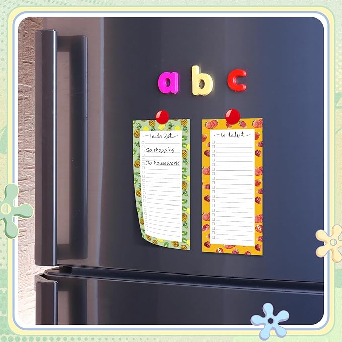 Censen 10 Pack 500 Sheets To Do List Notes Daily Checklist Notepads with 50 Sheets Each Undated Color Memo Pad Block Shopping List Pad Weekly Plan Notepad Organizer Planners(Fruit Color,Lined)-CubbioJoy