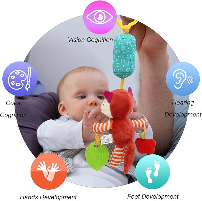 BLOOBLOOMAX Sock rattles for Babies 0-24 Months Baby Animal Foot Finder Educational Toys-CubbioJoy