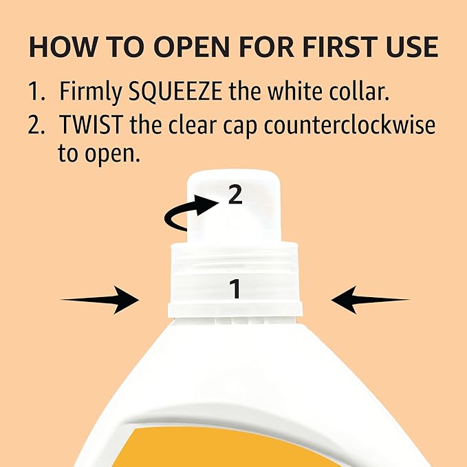 Amazon Basics Laundry Detergent Liquid, Concentrated, Fresh Scent, 110 Loads, 82.5 Fl Oz (New Packaging)-CubbioJoy