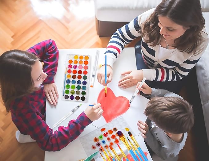 AROIC 36 Colors Watercolor Paint Set, Watercolor Pan Set with 10 Nylon Brushes and 6 Refillable Water Brushes. Perfect for Adults, Children and Beginner Artists.-CubbioJoy