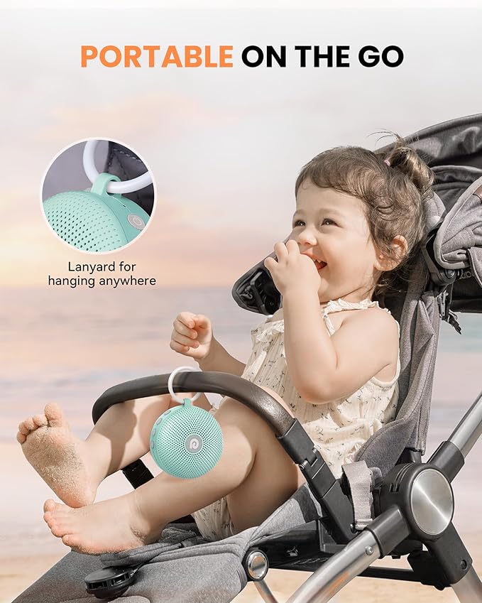 Dreamegg Sound Therapy Machine - Portable Sound Machine for Baby Adult, Features Powerful Battery, 21 Soothing Sound, Noise Canceling for Office & Sleeping, Sound Therapy for Home, Travel, Gift, Green-CubbioJoy