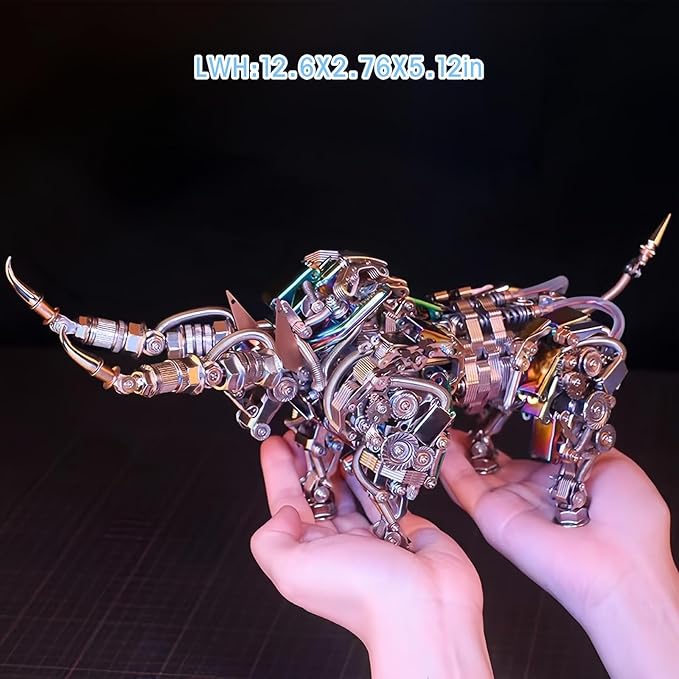Adult 3D Metal Puzzles Bison Metal Model Kits 3D Metal Puzzles Mechanical Bulls Building Blocks Difficult DIY Assembly - High-end Gifts for Men-CubbioJoy