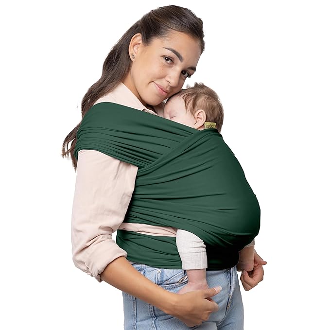 Boba Baby Wrap Carrier – Original Baby Sling Carrier for Newborns (7–35 lbs), Soft, Secure, Hands-Free & Ergonomic, Ideal for Comfortable Bonding, New Parents (Serenity Rainforest)-CubbioJoy