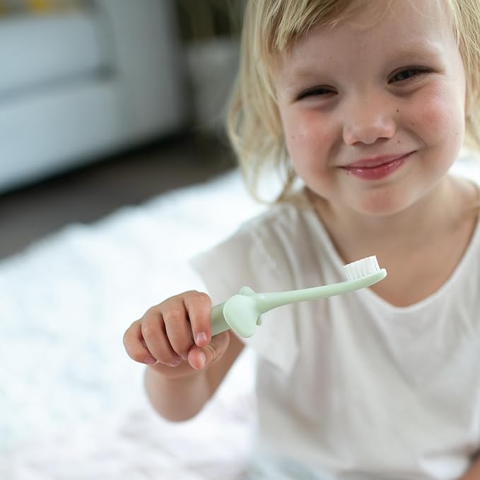 Dr. Brown's Infant-to-Toddler Toothbrush, Elephant, Mint, 0-3 Years-CubbioJoy