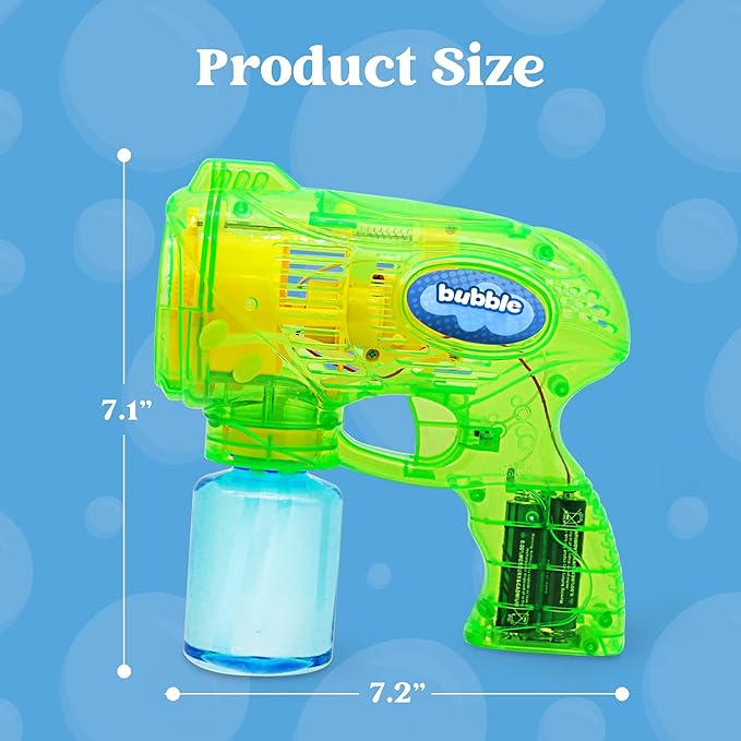 JOYIN 2 Bubble Guns Blaster Kit with 2 Solution for Kids, Automatic Bubble Maker Blower Machine for Party Favors, Birthday, Outdoor & Indoor Activity, Summer Toy-CubbioJoy