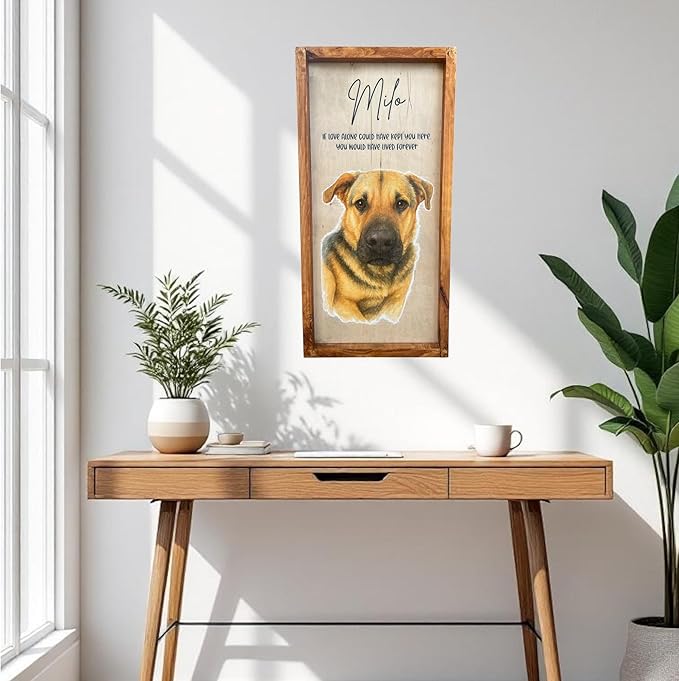 Dog photo Memorial photo Dog picture frame Animal picture frame Pet lost gift Gift for pet owner (Animal memorial)-CubbioJoy