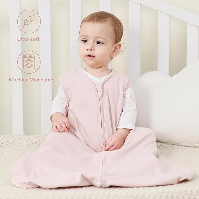 JELLYMONI Baby Sleep Sack 12-18 Months 100% Cotton Wearable Blanket, 0.5 TOG Soft Lightweight Toddler Sleeping Sack 3 Pack 2-Way Zipper Newborn Sleep Sacks-CubbioJoy