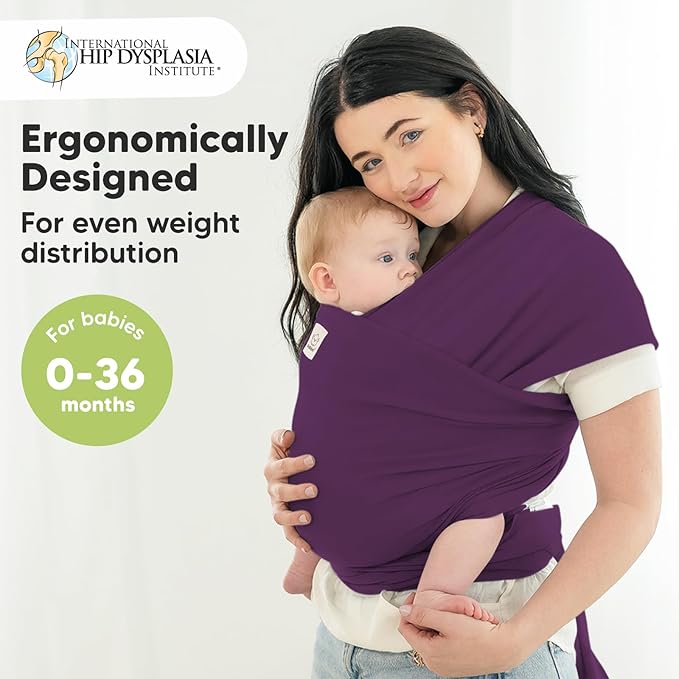 KeaBabies Baby Wrap Carrier - All in 1 Original Baby Carrier Newborn to Toddler Sling, Easy to Wear, Hands Free Bonding, Lightweight, Breathable Infant Wraps (Royal Purple)-CubbioJoy