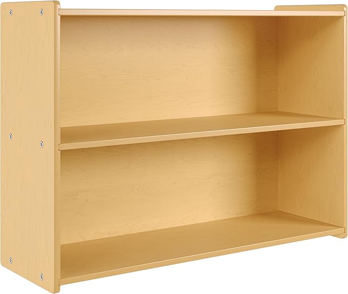 Angeles Value Line Narrow 2-Shelf Storage, Classroom Shelves and Daycare Furniture, Kids' Bookcases Cabinets & Shelves, 36" L x 12" W x 26" H-CubbioJoy