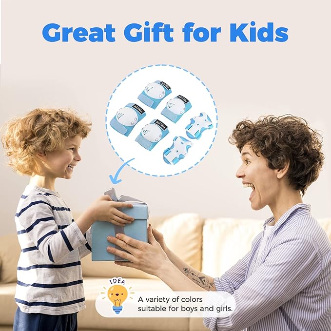 BOSONER Kids/Youth Knee Pad Elbow Pads for Roller Skates Cycling BMX Bike Skateboard Inline Rollerblading, Skating Skatings Scooter Riding Sports-CubbioJoy