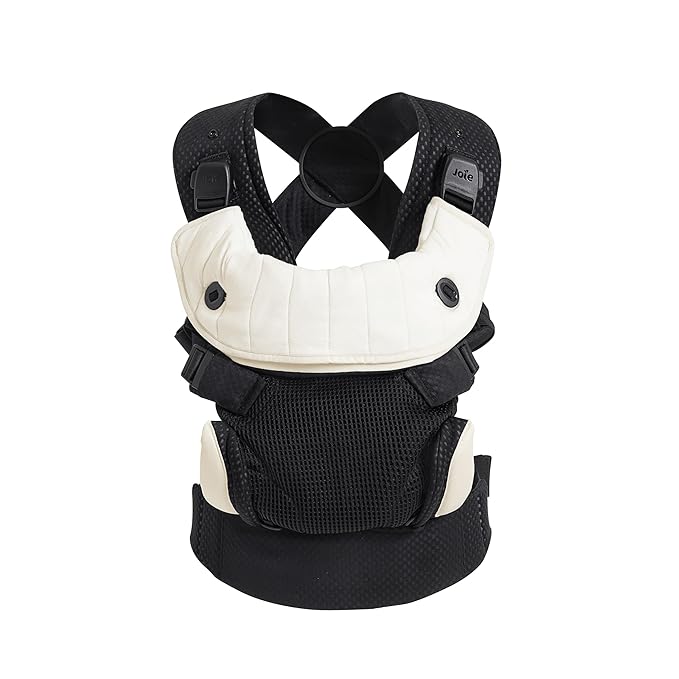 Joie Savvy Lite Air 3-in-1 Baby Carrier – Lightweight, Ergonomic Baby Carrier with 3 Carry Positions, Breathable Fabric, Padded Straps, and Lumbar Support (Jet)-CubbioJoy