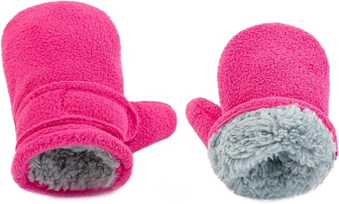 BAVST Baby Toddler Winter Mittens Girls Warm Fleece Lined Gloves Kids Sherpa Lined Mittens for Boys-CubbioJoy