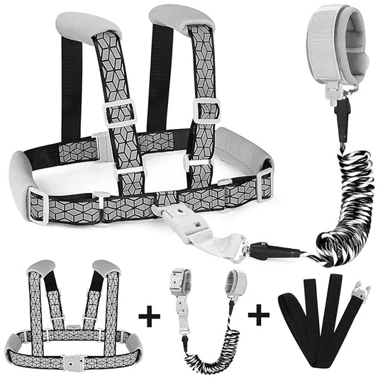 Accmor Toddler Harness Leash, Reflective Kid Harness with Anti Lost Wrist Link, Child Walking Harness Kids Leash Wristband Belt with Lock for Baby Boys Girls to Outdoor Travel-CubbioJoy