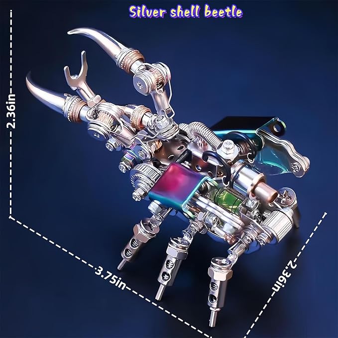 Adult 3D Metal Puzzle, Punk Beetle Metal Model Set, 3D Puzzle Mechanical Insect Building Blocks, Fun DIY Assembly, high-end Men's Gifts.-CubbioJoy