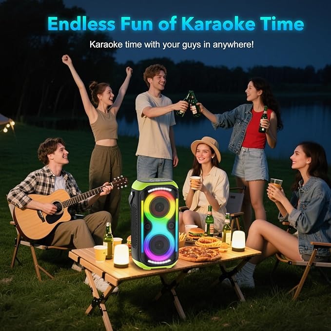 Bluetooth Speaker 160W Loud Wireless Boombox Portable Big Powerful Deep Bass Sound TWS Large Outdoor Home Party Speakers with Subwoofer LED Lights-CubbioJoy