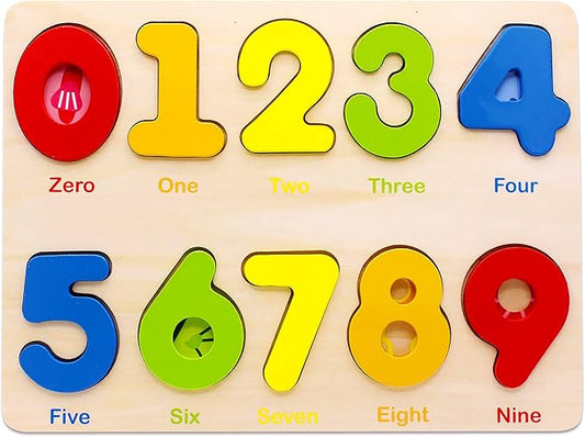 Aile Wooden Preschool Learning Number Puzzles Toys for Kids Age 2-4， Educational Toys-CubbioJoy