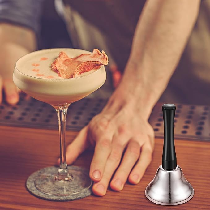 Boao 12 Pieces Metal Hand Bells Music Service Hand Bells Musical Instruments Percussion for Christmas Party Supplies(Silver)-CubbioJoy