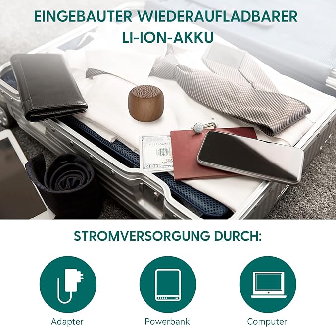 Babelio White Noise Sound Machine for Adults Kids Baby, Mini, 15 Non-looping Sounds, Timer, Memory Function, Easy to Pocket and Travel Wood Grain-CubbioJoy