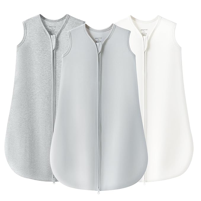 JELLYMONI Baby Sleep Sack 18-24 Months 100% Cotton Wearable Blanket, 0.5 TOG Soft Lightweight Toddler Sleeping Sack 3 Pack 2-Way Zipper Newborn Sleep Sacks-CubbioJoy