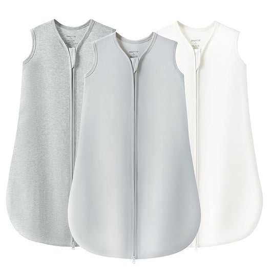 JELLYMONI Baby Sleep Sack 18-24 Months 100% Cotton Wearable Blanket, 0.5 TOG Soft Lightweight Toddler Sleeping Sack 3 Pack 2-Way Zipper Newborn Sleep Sacks-CubbioJoy