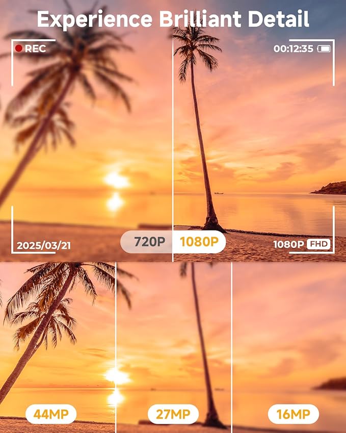 Digital Camera, 44MP FHD 1080P Camera for Kid with 16X Zoom Anti Shake, Compact Small Camera with 32GB SD Card, Digital Camera for Teens for Teens Girls Kids Adults(Black)-CubbioJoy