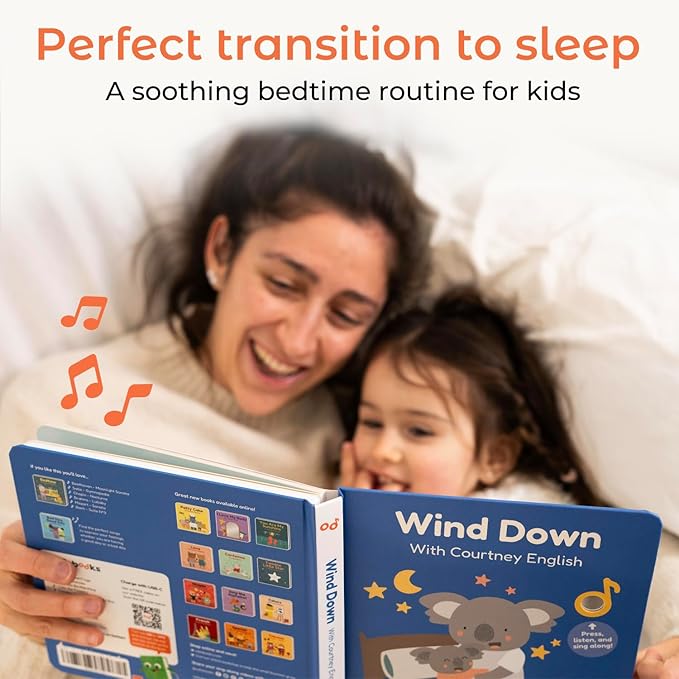 Cali’s Books Wind Down – USB-C Rechargeable Baby Book for Toddlers 1-3 | Expert-Designed Bedtime Musical Book with Gentle Activities and Affirmations for a Calming Nightly Routine-CubbioJoy