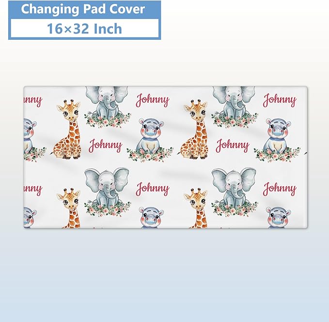 Custom 5-Piece Baby Crib Bedding Set, Personalized Name for Kid Toddler, Animal Nursery for Boy Girl, Double Layer, Customized Gift for Infant-CubbioJoy