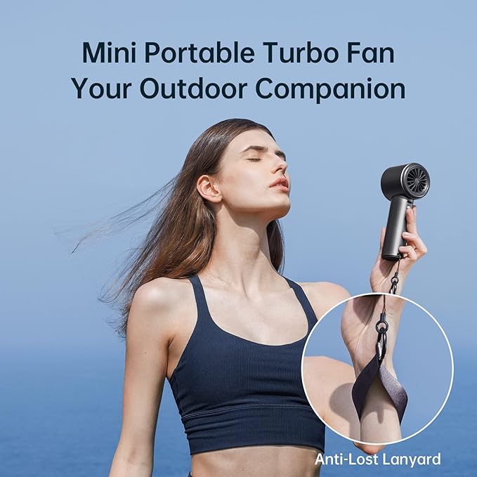 JISULIFE Handheld Fan Pro Series - Extreme Cooling Output: 1-100 Speed Scroll Wheel, Metal Body, Digital Display, 1.5H Fast Charge, 5000mAh-Portable Fan for Travel Outdoor, Gifts for Women Men(Grey)-CubbioJoy